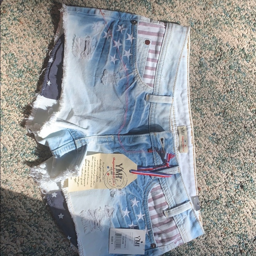 FOURTH OF JULY DENIM SHORTS